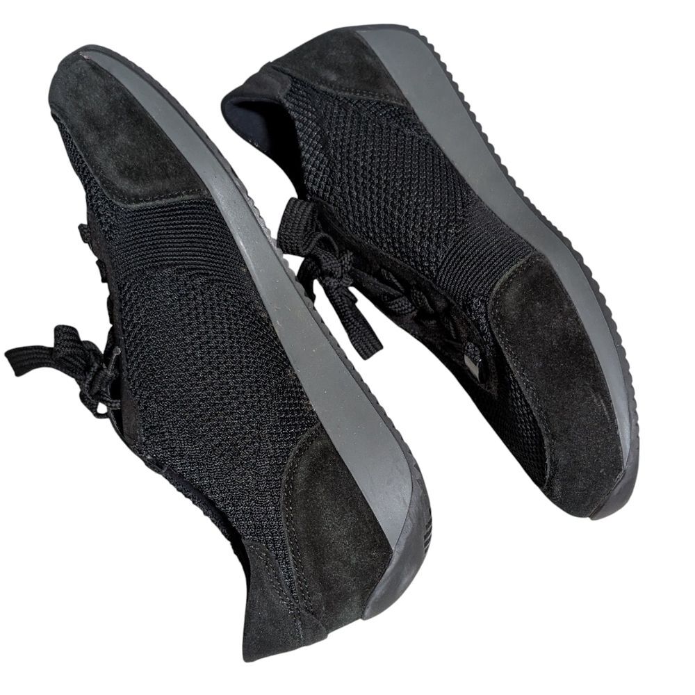 Ara Lila Black Suede Gore-Tex Oxford comfort waterproof sneaker size 7 lace up - Picture 7 of 9